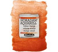 Schmincke - HORADAM® AQUARELL, Super Granulazione, 14 912 044 Arancio Vulcano, 1/2 Pans, Molto Forte granulazione Colori, Fin, Super granulazione Acquerelli