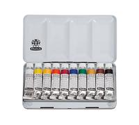 Schmincke - HORADAM® Gouache, 10 tubetti sopraffini da 15 ml, 72 701 097, 10 tonalità di guazzo in una scatola di metallo, massima concentrazione di pigmenti, luminosità e profondità di colore