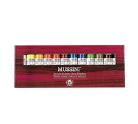 Schmincke - MUSSINI colori ad olio in resina finissima, set in cartone, 12 x 15 ml, 70 012 097