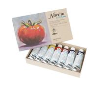 Schmincke - Norma® Blue, 71 751097, set per pittura giornaliera, 7 x 35 ml, altamente pigmentato, resistente alla luce, i migliori colori ad olio per artisti, vegano, inodore