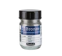 Schmincke - olio bronzo, argento, vasetto 50 ml, 15 805 024, per effetti metallici iridescenti su dipinti a olio, così come su superfici pre-impregnate come legno, metallo, gesso