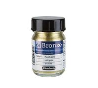 Schmincke -olio bronzo, oro ricco, vasetto 50 ml, 15 801 024, per effetti metallici iridescenti su dipinti ad olio, così come superfici pre-impregnate come legno, metallo, gesso