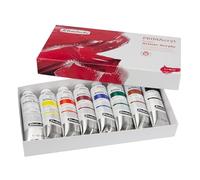 Schmincke - PRIMAcryl® colori acrilici sopraffini premium assortimento base 8 x 60 ml, 73002097, set in scatola di cartone, massima pigmentazione, brillantezza, opacità, resa