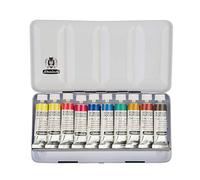 Schmincke - Scatola di colori HORADAM® AQUARELL, 10 tubetti da 15 ml, assortimento di base, 74510097, confezione di metallo, set di pittura di alta qualità, acquarelli sopraffini