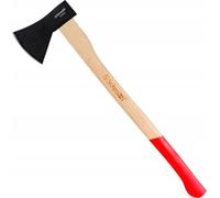 Schmith - Ascia temprata con manico in legno 1,25 kg - Ideale per legna da ardere - Resistente - Ergonomico - Robusto - Forestale