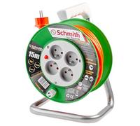 Schmith - Avvolgitore elettrico - Avvolgitore per cavi - Cavo di prolunga - 4x2P+Z - 2300 W, 10 A - Livello di protezione IP20 - Alta qualità - 50 m - 3x1,5 mm