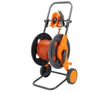 Schmith - Avvolgitubo - Carrello da Giardino con Tubo da 25m, Spruzzatore e Raccordi per Giardino e Prato, con Guida per Tubo, Kit Completo per L'irrigazione