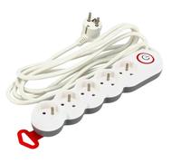 Schmith - Ciabatta multipresa per interni 5 Prese con messa a terra - Prolunga da officina 1,5m, blocco prese IP20 per casa - Cavo rinforzato 3×1,5 mm², distribuzione sicura dell'alimentazione