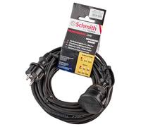 Schmith Prolunga elettrica in gomma 40m 3x2,5mm, resistente e sicura per officine, cantieri e giardini, con cavo rinforzato e presa con messa a terra, ideale per uso esterno e interno