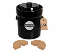 Schmitt - Set per fermentazione, con pentola da 15 l, coperchio e pietre, colore: Marrone
