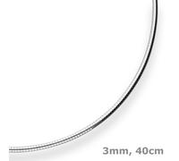 Schmuck Krone Collana Girocollo in Argento 925, 3mm, 40cm