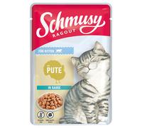 Schmusy Ragout Kitten in Salsa 22 x 100 g - Tacchino