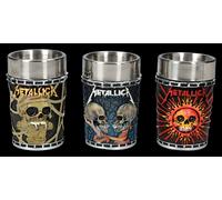 Schnapsbecher Set 3 Metallica In Metallo, Stamperl, 60 ml