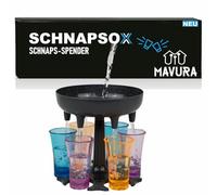 Schnapsox - Dispenser di 6 bicchieri da liquore e supporto per cocktail