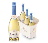 Schnaufer Sparkling senza alcool - Bevanda schiumogena a base di vino dealcolizzato, alternativa di alta qualità, giallo dorato scintillante e fruttato frizzante, cantina familiare dal 1918 (3 x 0,75