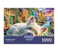 Schnauzer Beach SceneMaster-Level Jigsaw Puzzles for Adults Embark on A 1000-Piece Advanced And Challenging Puzzle Games Journey - Positioned As The Ultimate Gift Jigsaw Puzzles for Adults And Kids A