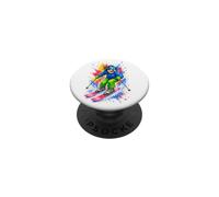 Schnauzer Cane Sci Acquerello Splash Art PopSockets PopGrip Adesivo