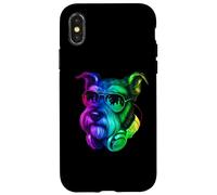 Schnauzer - Cuffie DJ in stile retrò, per amanti dei cani Custodia per iPhone X/XS