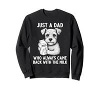 Schnauzer Dad Milk Joke Festa del papà amante dei cani Felpa