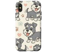 Schnauzer divertente cane Schnauzer modello carino cane Schnauzer Custodia per iPhone X/XS