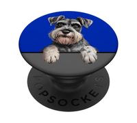 Schnauzer, divertente tasca per gli amanti dei cuccioli PopSockets PopGrip Adesivo