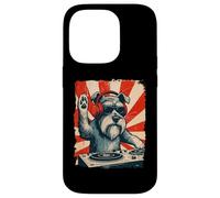 Schnauzer DJ House Music Retro Amante dei cani Custodia per iPhone 14 Pro