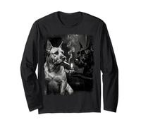 Schnauzer Gigante Cani Ribelli Fumare Maglia a Manica