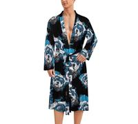 Schnauzer Immersioni subacquee divertente cane divertente accappatoio leggero lunghezza al ginocchio accappatoio per uomo loungewear accappatoio collo scialle, Stile 39., S
