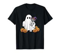 Schnauzer in Miniatura con Fantasma Divertente, per Halloween, per Bambini, Uomo e Donna Maglietta