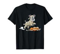 Schnauzer in Miniatura con Zucca e Mummia, Halloween, per Bambini, Uomo e Donna Maglietta