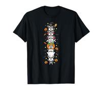 Schnauzer in Miniatura Strega Vampiro Fantasma Halloween Bambini Uomo Maglietta