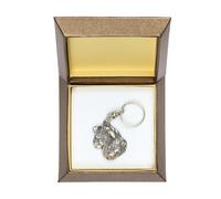 Schnauzer IV - Ciondolo In Argento Con Un Cane In Una Scatola Decorativa, Ha