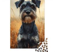 Schnauzer Jigsaw for Adults 1000 Piece Brainteasing Games Gifts for Men Challenge 1000pcs (75x50cm)