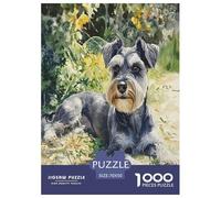 Schnauzer Jigsaw Puzzle Impossibili 1000 Pezzi Decorazione Per La Casa. Giochi Rilassamento E Intelligence Per Adulti E Bambini Da 12 Anni 70x50cm/1000pcs