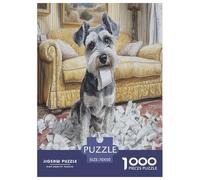 Schnauzer Jigsaw Puzzle Impossibili 1000Pcs Decorazione Per La Casa. Giochi Rilassamento E Intelligence Per Adulti E Ragazzi Da 14 Anni 70x50cm/1000pcs