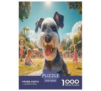 Schnauzer Jigsaw Puzzle Impossibili 1000Pcs Decorazione Per La Casa. Giochi Rilassamento E Intelligence Per Adulti E Bambini Da 12 Anni 70x50cm/1000pcs