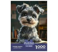 Schnauzer Jigsaw Puzzle Impossibili 1000Pcs Decorazione Per La Casa. Rilassamento E Intelligence Per Adulti E Ragazzi Da 14 Anni 38x26cm/1000pcs