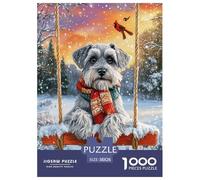 Schnauzer Jigsaw Puzzle Impossibili 1000Pcs Decorazione Per La Casa. Rilassamento E Intelligence Per Adulti E Ragazzi Da 14 Anni 38x26cm/1000pcs