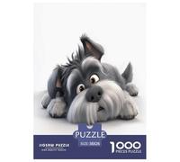 Schnauzer Jigsaw Puzzle Impossible 1000 Pezzi Decorazione Per La Casa. Giochi Rilassamento E Intelligence Per Adulti E Ragazzi Da 14 Anni 38x26cm/1000pcs