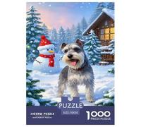 Schnauzer Jigsaw Puzzle Impossible 1000Pcs Decorazione Per La Casa. Giochi Rilassamento E Intelligence Per Adulti E Ragazzi Da 14 Anni 70x50cm/1000pcs