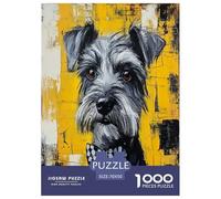 Schnauzer Jigsaw Puzzle Impossible 1000Pcs Decorazione Per La Casa. Giochi Rilassamento E Intelligence Per Adulti E Bambini Da 12 Anni 70x50cm/1000pcs