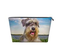 Schnauzer Lawn Pets Cani grigi Chnauzer, Borsa da toilette Borsa per trucco Borsa per cosmetici Borsa da toilette da viaggio portatile