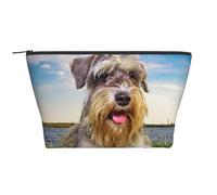 Schnauzer Lawn Pets Cani grigi Chnauzer, Borsa da toilette Borsa per trucco Borsa per cosmetici Borsa da toilette da viaggio portatile