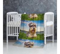 Schnauzer Lawn Pets Cani grigi Chnauzer,Coperta morbida, calda, anti-pilling, in flanella, peluche, 76 x 127 cm