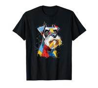 Schnauzer Lover Colorful Art Dog per Uomo Donna Maglietta