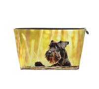 Schnauzer nano animali domestici cani neri, Borsa da toilette Borsa per trucco Borsa per cosmetici Borsa da toilette da viaggio portatile