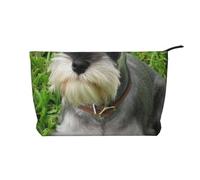 Schnauzer nano, Borsa per cosmetici in velluto a coste Borsa per il trucco Borsa da viaggio portatile
