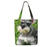 Schnauzer nano,Borse della spesa riutilizzabili, borse per la spesa, borsa a tracolla in tela di grande capacità