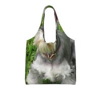 Schnauzer nano,Borse riutilizzabili, borse della spesa, borsa a tracolla in tela di grande capacità