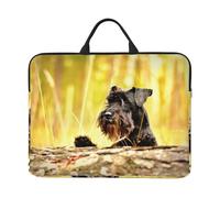 Schnauzer nano, cani neri, Custodia per laptop da 14 pollici, borsa per notebook, custodia per laptop, valigetta con maniglia